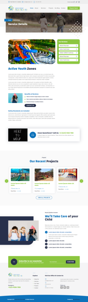 Web Design by Robook for Logic Build Playscapes  | Design: #26738979