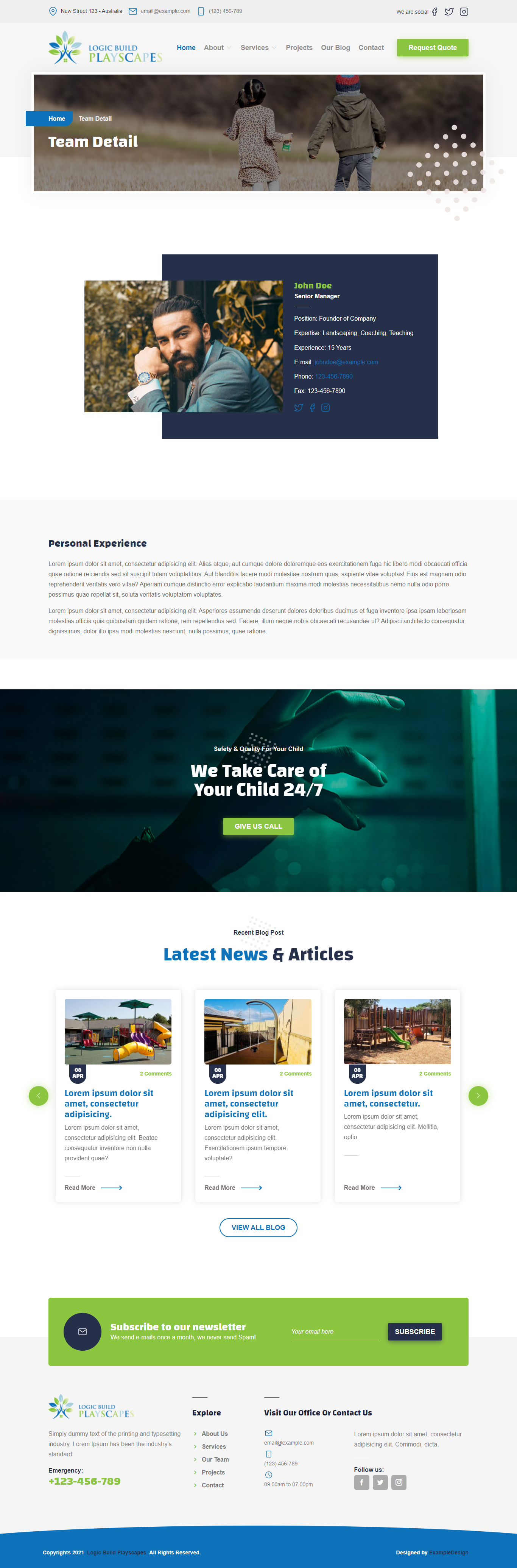 Web-Design von Robook für Logic Build Playscapes  | Design #26738990