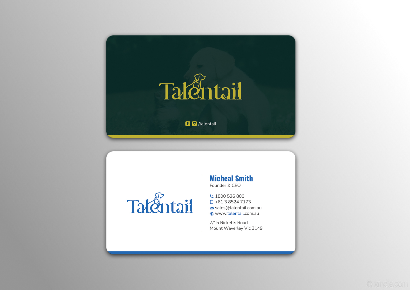 Business Card Design by Alaminenterprise for Australia Talentail Pty Ltd | Design #26710029