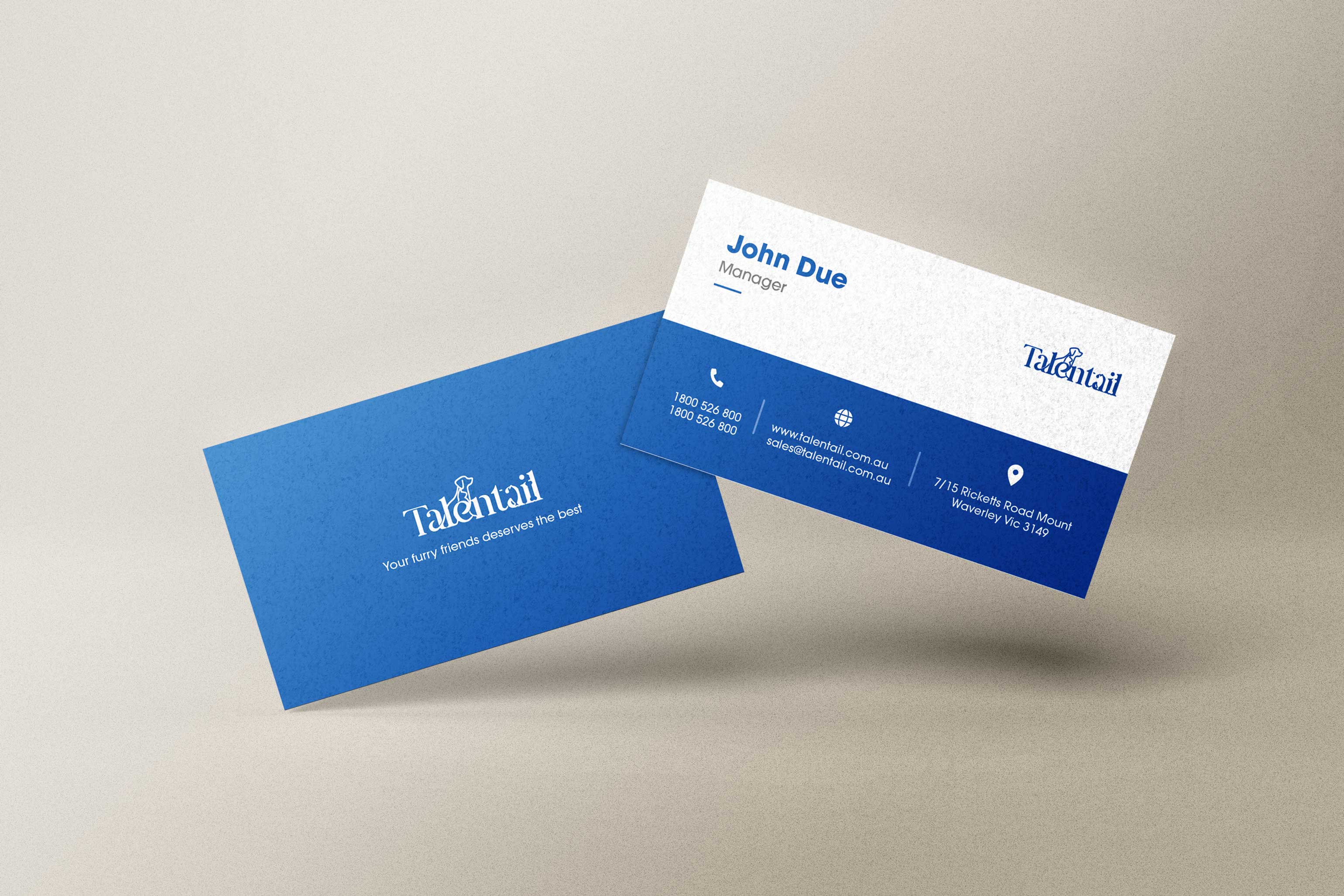 Design de Carte de Visite par nathanaelpeter pour Australia Talentail Pty Ltd | Design #26723777