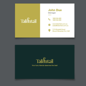 Business Card Design by nathanaelpeter for Australia Talentail Pty Ltd | Design: #26724114
