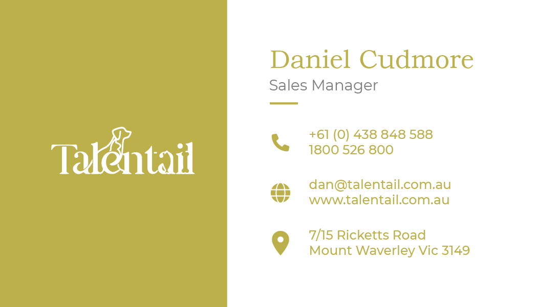 Business Card Design by nathanaelpeter for Australia Talentail Pty Ltd | Design #26725354