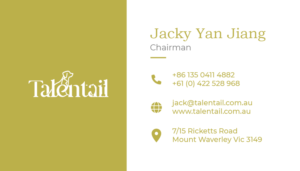 Business Card Design by nathanaelpeter for Australia Talentail Pty Ltd | Design: #26725355