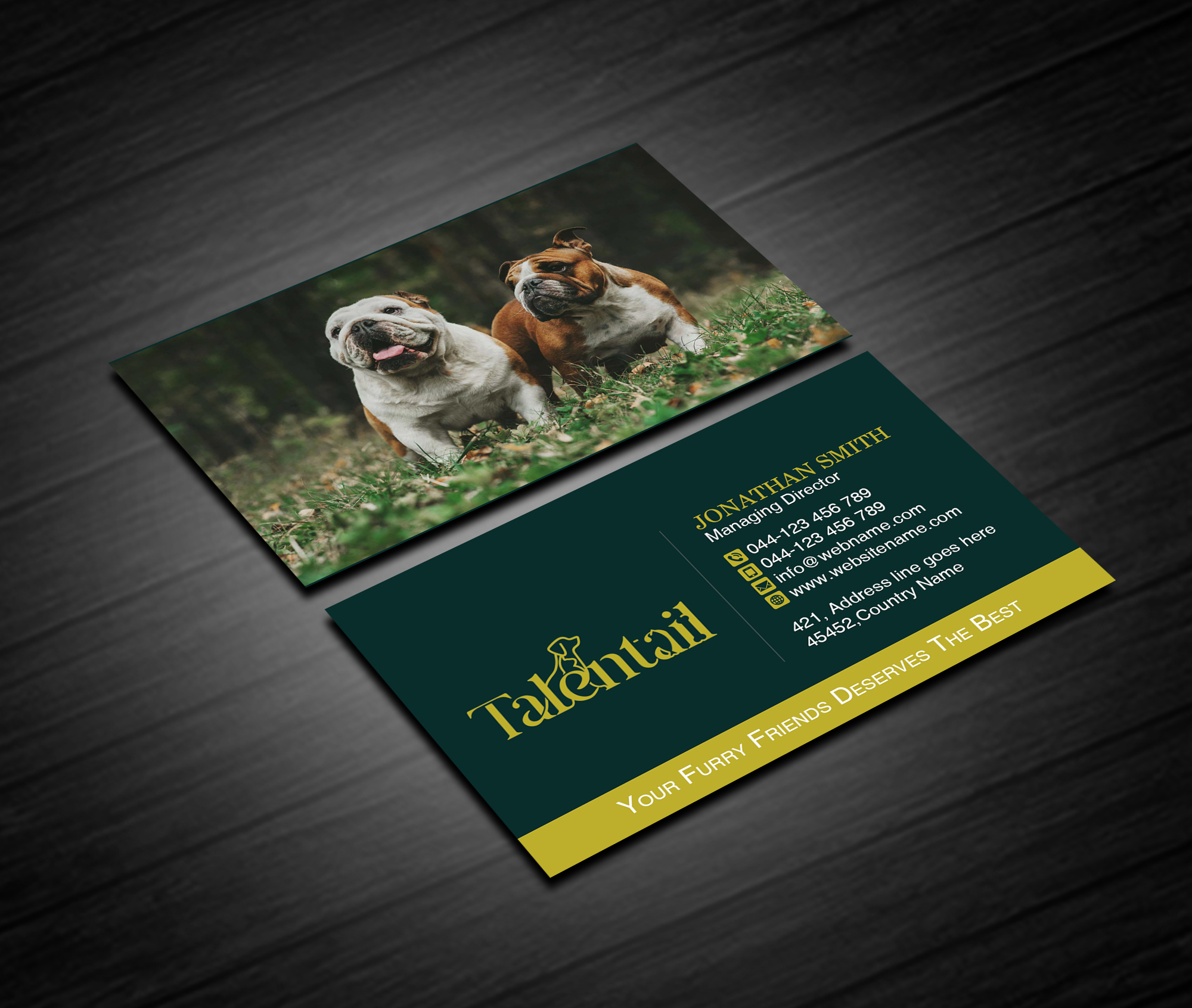 Diseño de Tarjeta de Presentación por Creations Box 2015 para Australia Talentail Pty Ltd | Diseño #26712283