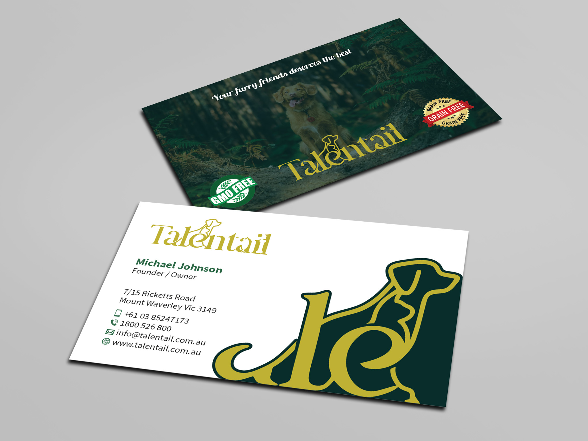 Diseño de Tarjeta de Presentación por MDesign para Australia Talentail Pty Ltd | Diseño #26720467