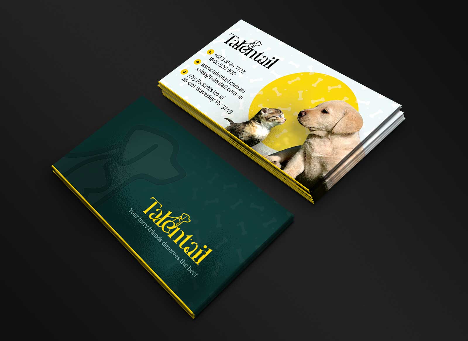 Business Card Design by Soma.Debnath for Australia Talentail Pty Ltd | Design #26722116