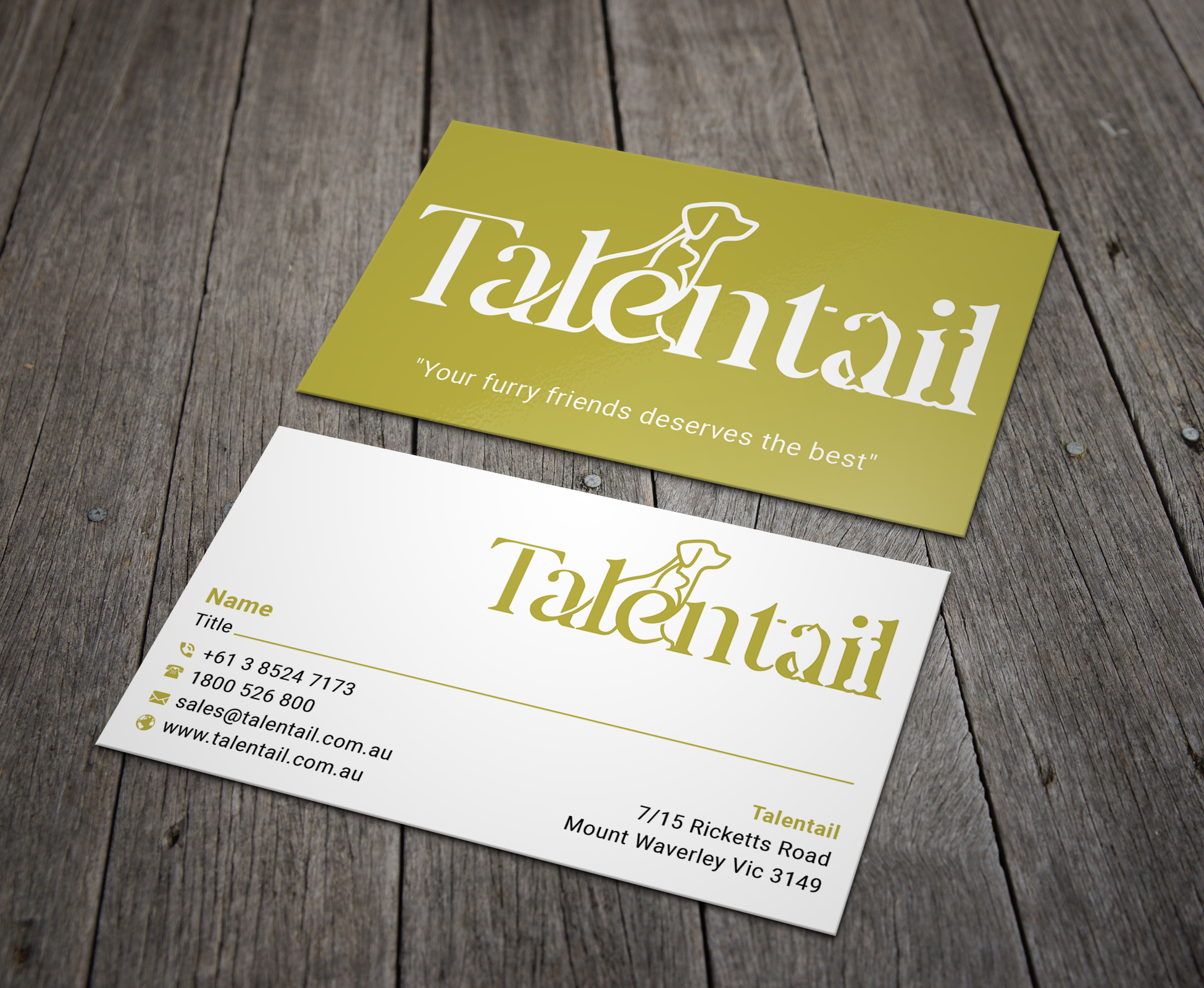 Diseño de Tarjeta de Presentación por B. M. BILLAL HOSSAIN para Australia Talentail Pty Ltd | Diseño #26716790