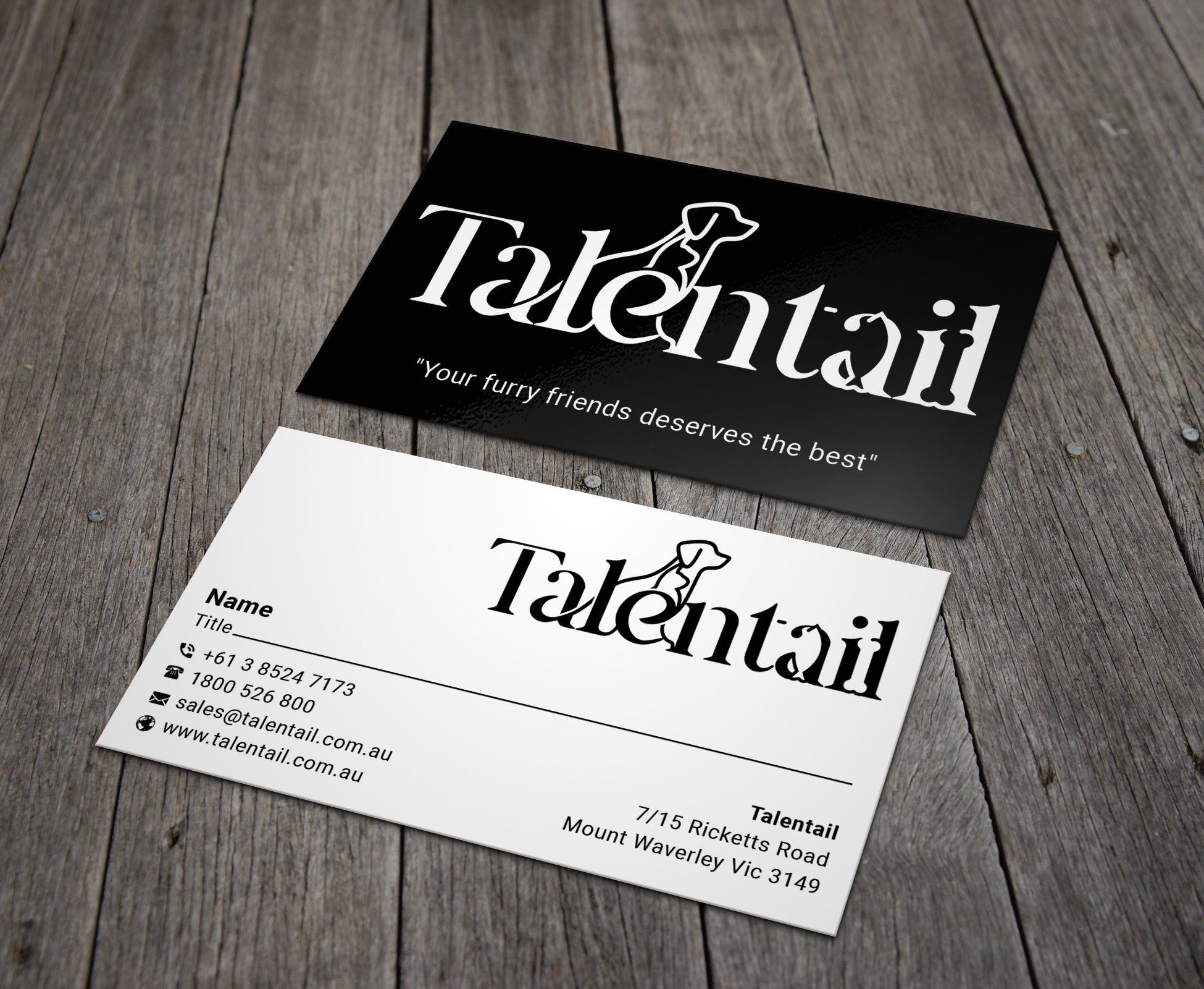 Visitenkarten-Design von B. M. BILLAL HOSSAIN für Australia Talentail Pty Ltd | Design #26716846