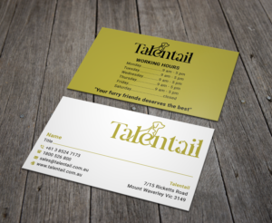 Visitenkarten-Design von B. M. BILLAL HOSSAIN für Australia Talentail Pty Ltd | Design: #26717030
