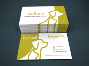 Business Card Design by BLUE WINGS for Australia Talentail Pty Ltd | Design #26710835