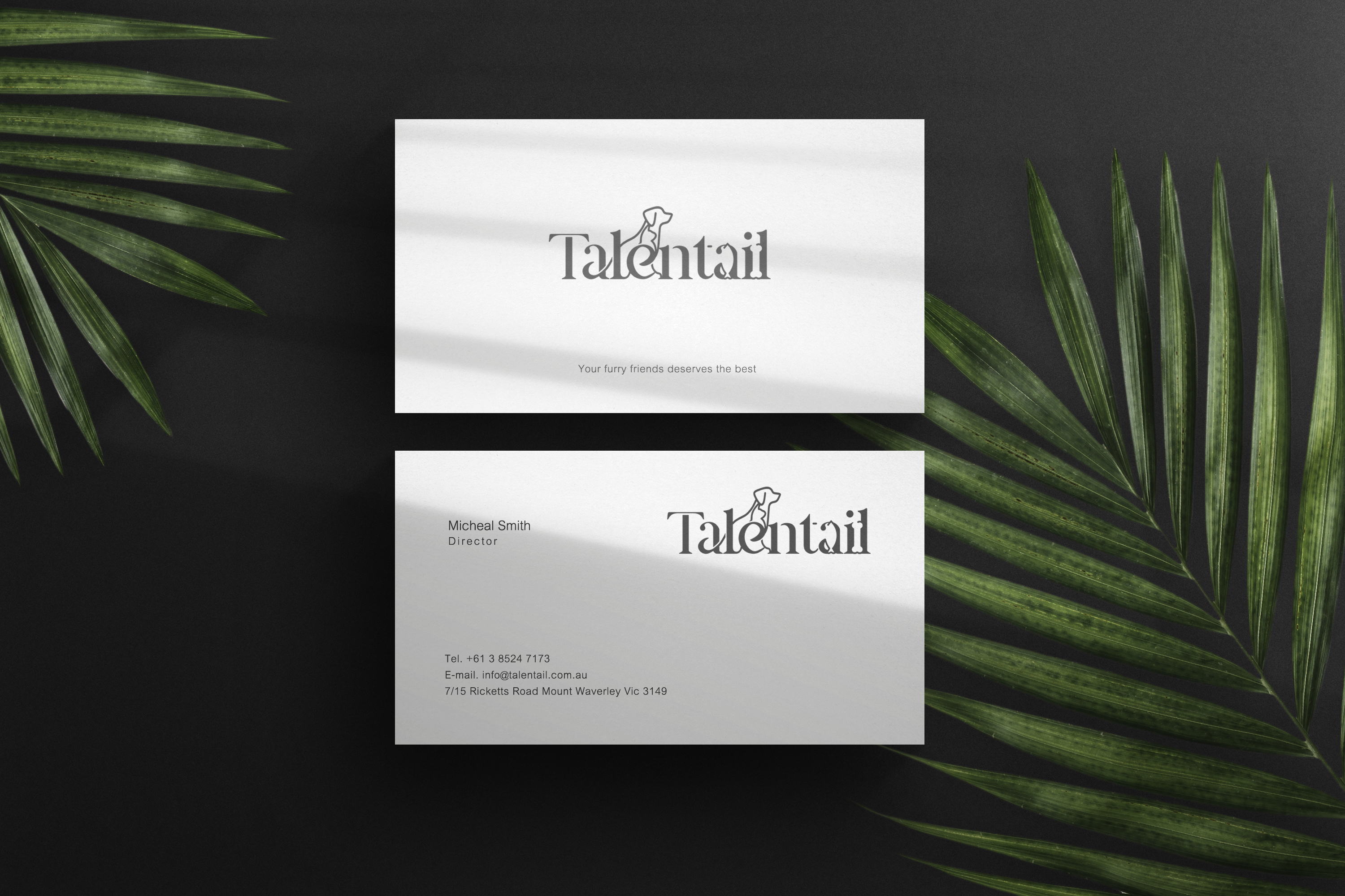 Business Card Design by SyncFuse™ Solutions for Australia Talentail Pty Ltd | Design #26719459