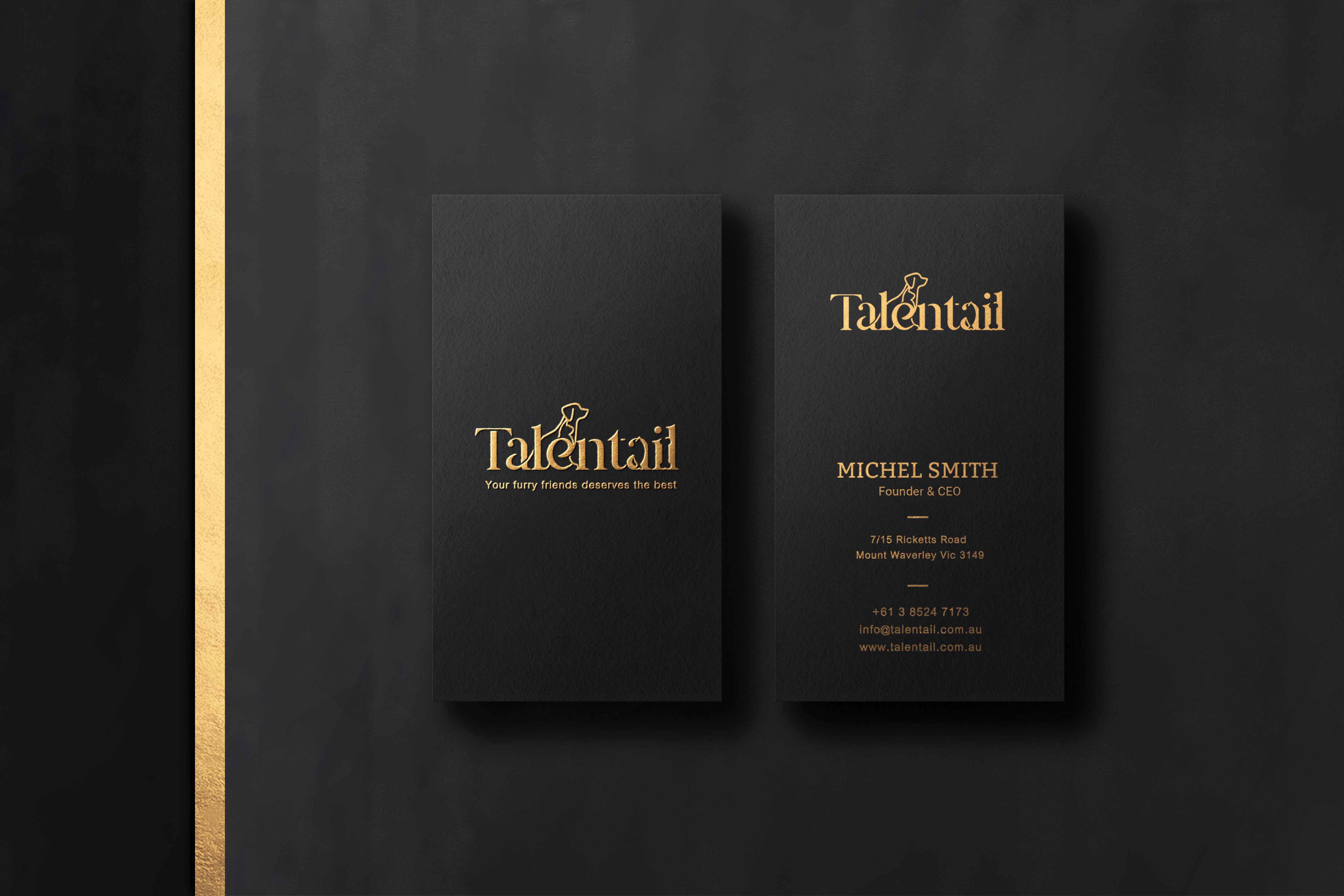 Business Card Design by SyncFuse™ Solutions for Australia Talentail Pty Ltd | Design #26719486