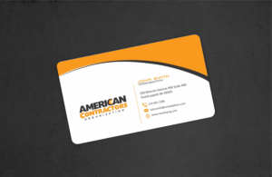 Diseño de Tarjeta de Presentación por Crea8iveMind para American Contractors Organization  | Diseño: #26726480