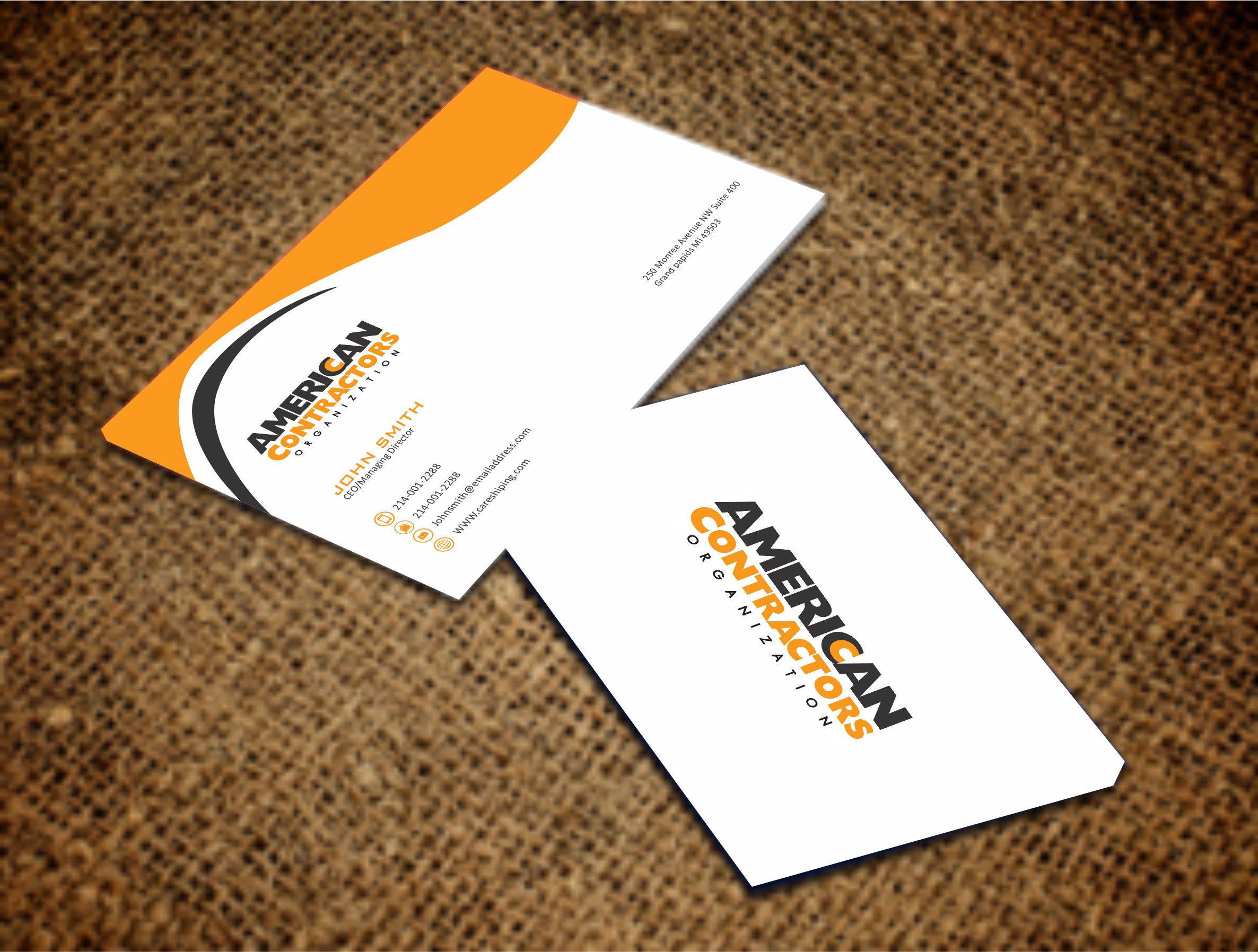 Diseño de Tarjeta de Presentación por Crea8iveMind para American Contractors Organization  | Diseño #26726483