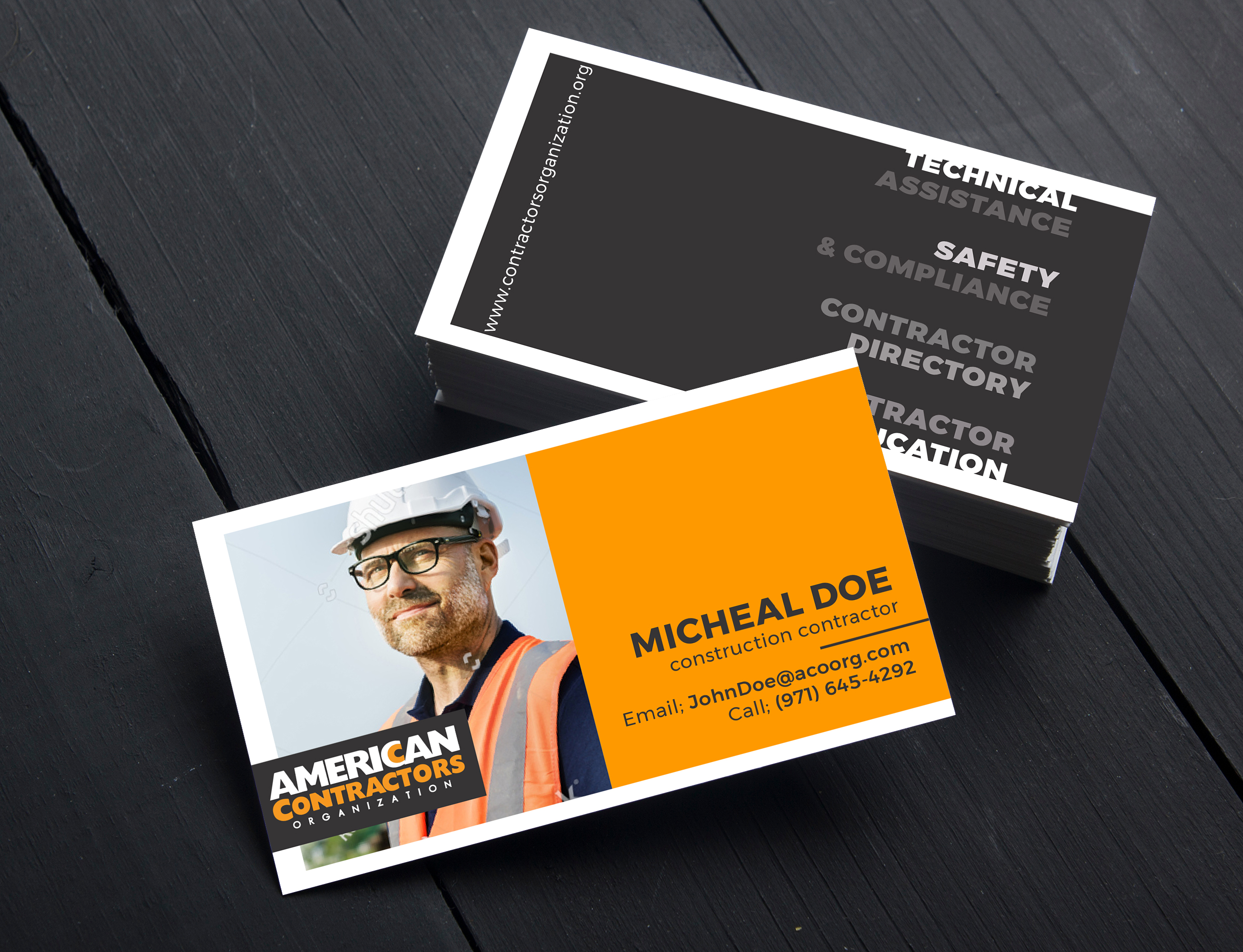 Diseño de Tarjeta de Presentación por Ngari para American Contractors Organization  | Diseño #26727657
