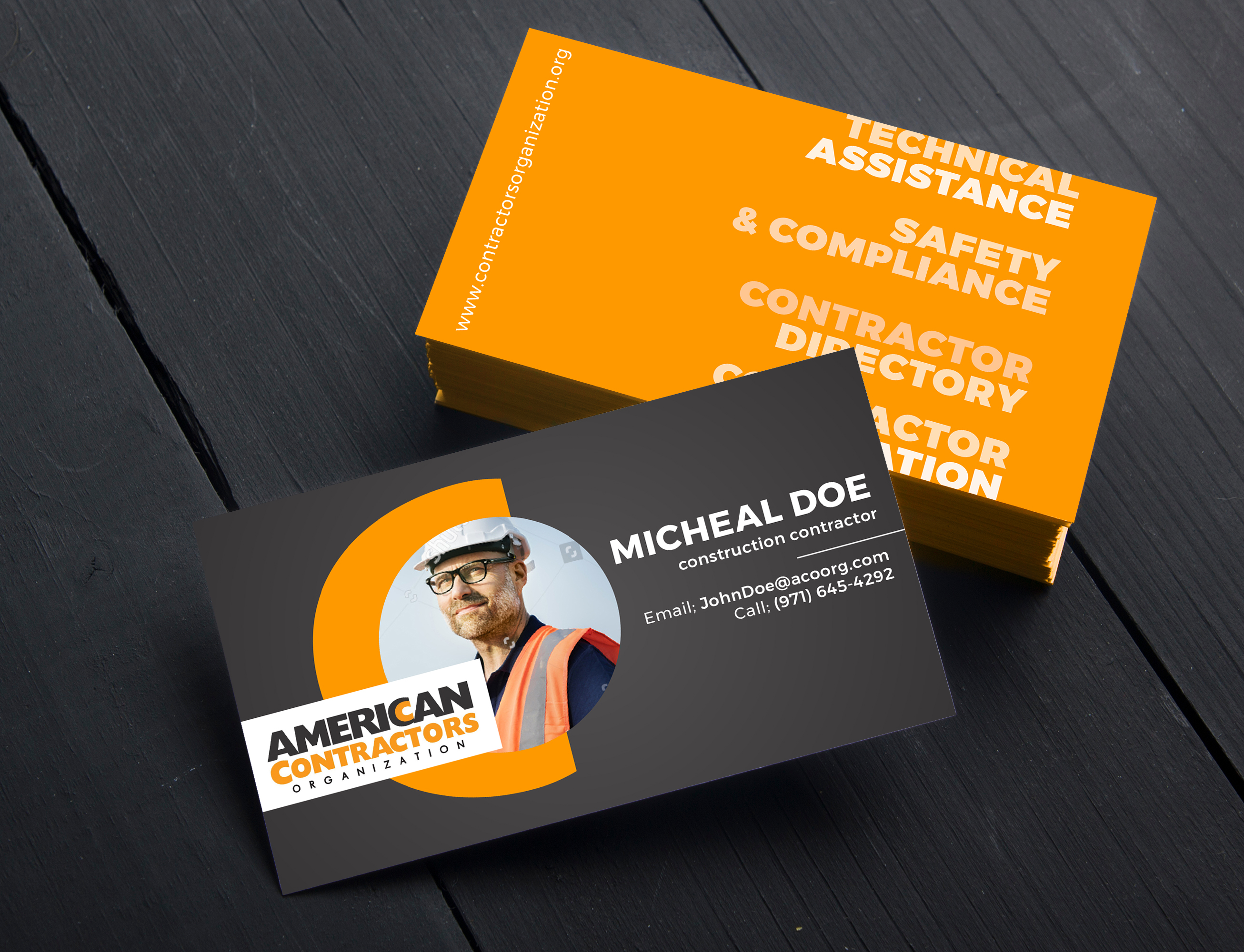 Diseño de Tarjeta de Presentación por Ngari para American Contractors Organization  | Diseño #26727661