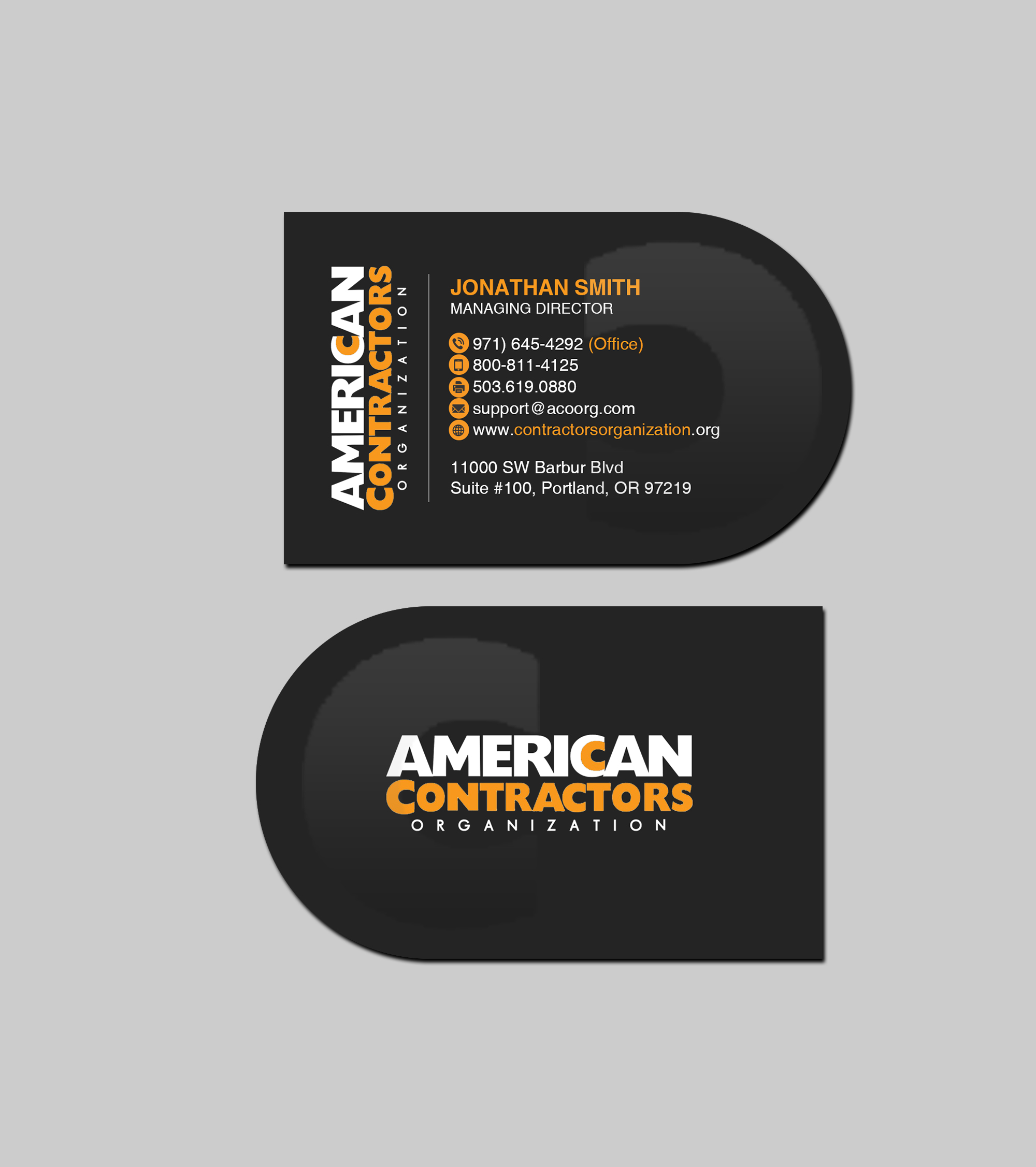 Diseño de Tarjeta de Presentación por Creations Box 2015 para American Contractors Organization  | Diseño #26725135