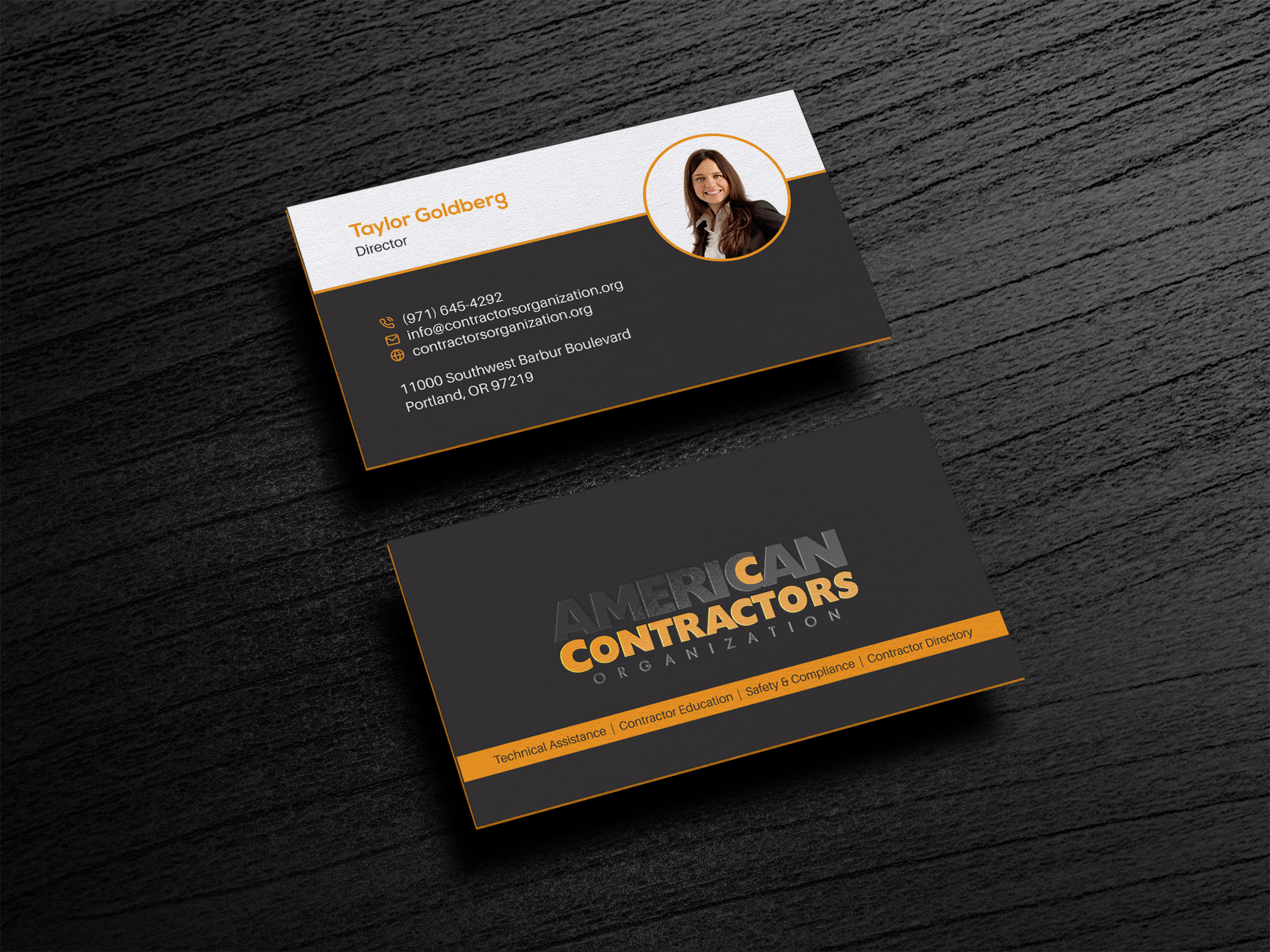 Business Card Design by HYPdesign for American Contractors Organization  | Design #26714645
