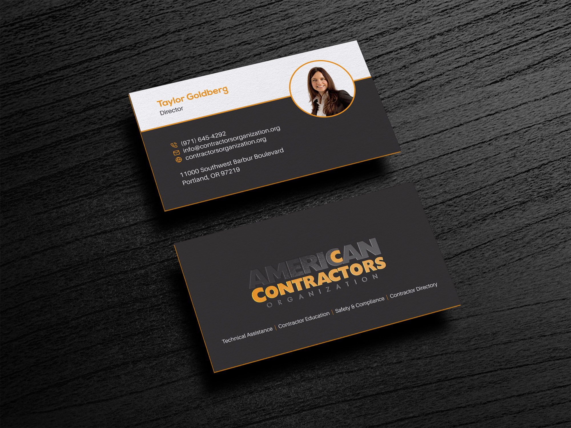 Business Card Design by HYPdesign for American Contractors Organization  | Design #26714650