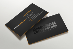 Visitenkarten-Design von LAXMI DESIGNHUB für American Contractors Organization  | Design: #26711419