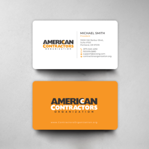 Visitenkarten-Design von chandrayaan.creative für American Contractors Organization  | Design: #26710931