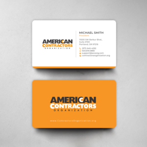 Visitenkarten-Design von chandrayaan.creative für American Contractors Organization  | Design: #26710943