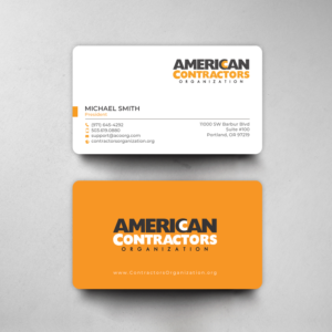Visitenkarten-Design von chandrayaan.creative für American Contractors Organization  | Design: #26711116