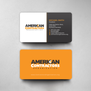 Visitenkarten-Design von chandrayaan.creative für American Contractors Organization  | Design: #26711151