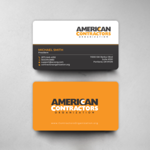 Visitenkarten-Design von chandrayaan.creative für American Contractors Organization  | Design: #26711193