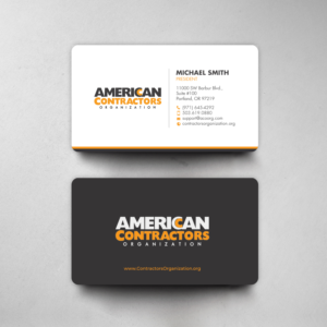 Visitenkarten-Design von chandrayaan.creative für American Contractors Organization  | Design: #26711476