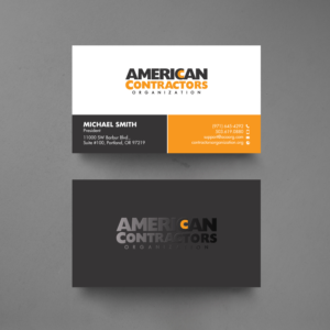 Business Card Design by chandrayaan.creative for American Contractors Organization  | Design: #26712172