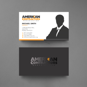 Diseño de Tarjeta de Presentación por chandrayaan.creative para American Contractors Organization  | Diseño: #26716227