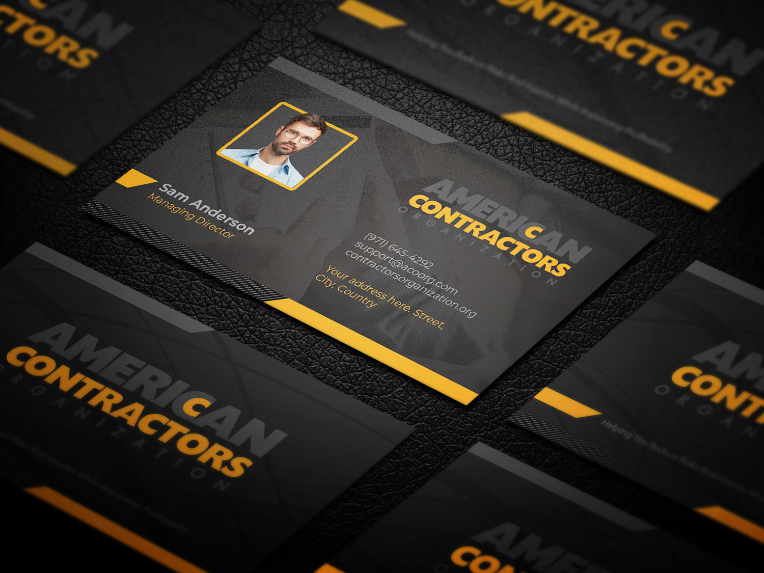 Business Card Design by SyncFuse™ Solutions for American Contractors Organization  | Design #26713869