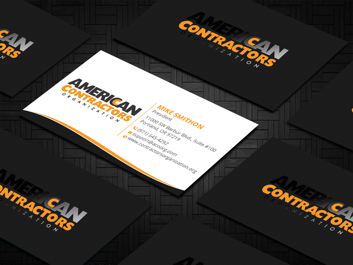 Diseño de Tarjeta de Presentación por DesignShout para American Contractors Organization  | Diseño #26718617