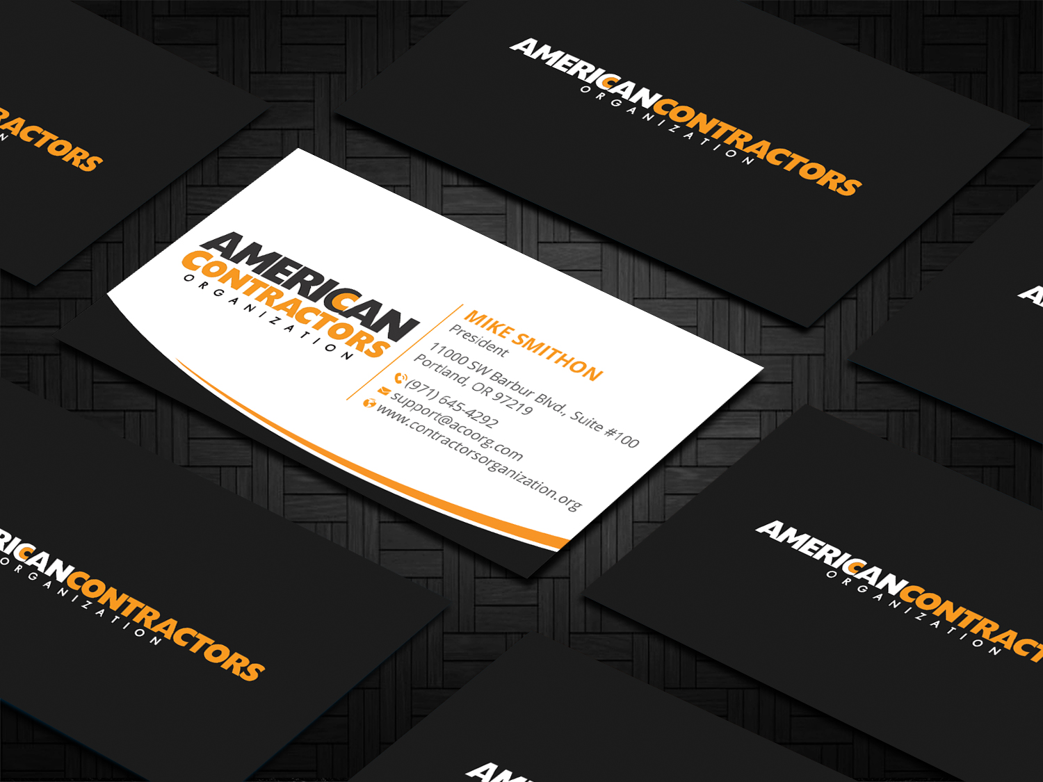 Diseño de Tarjeta de Presentación por DesignShout para American Contractors Organization  | Diseño #26718619