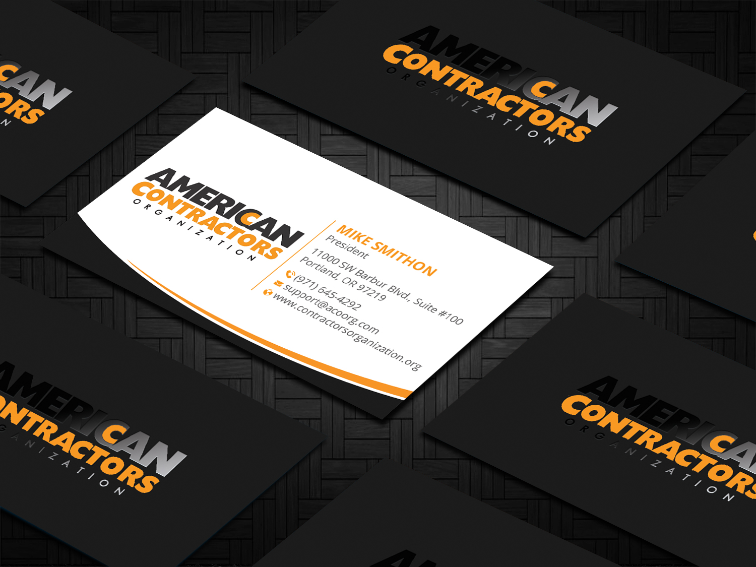 Diseño de Tarjeta de Presentación por DesignShout para American Contractors Organization  | Diseño #26718620