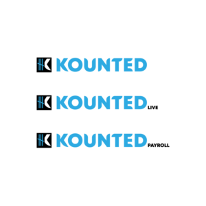 (1) Kounted (2) Kountedlive (3) KountedPayroll | Logo Design by Graphic Bricks