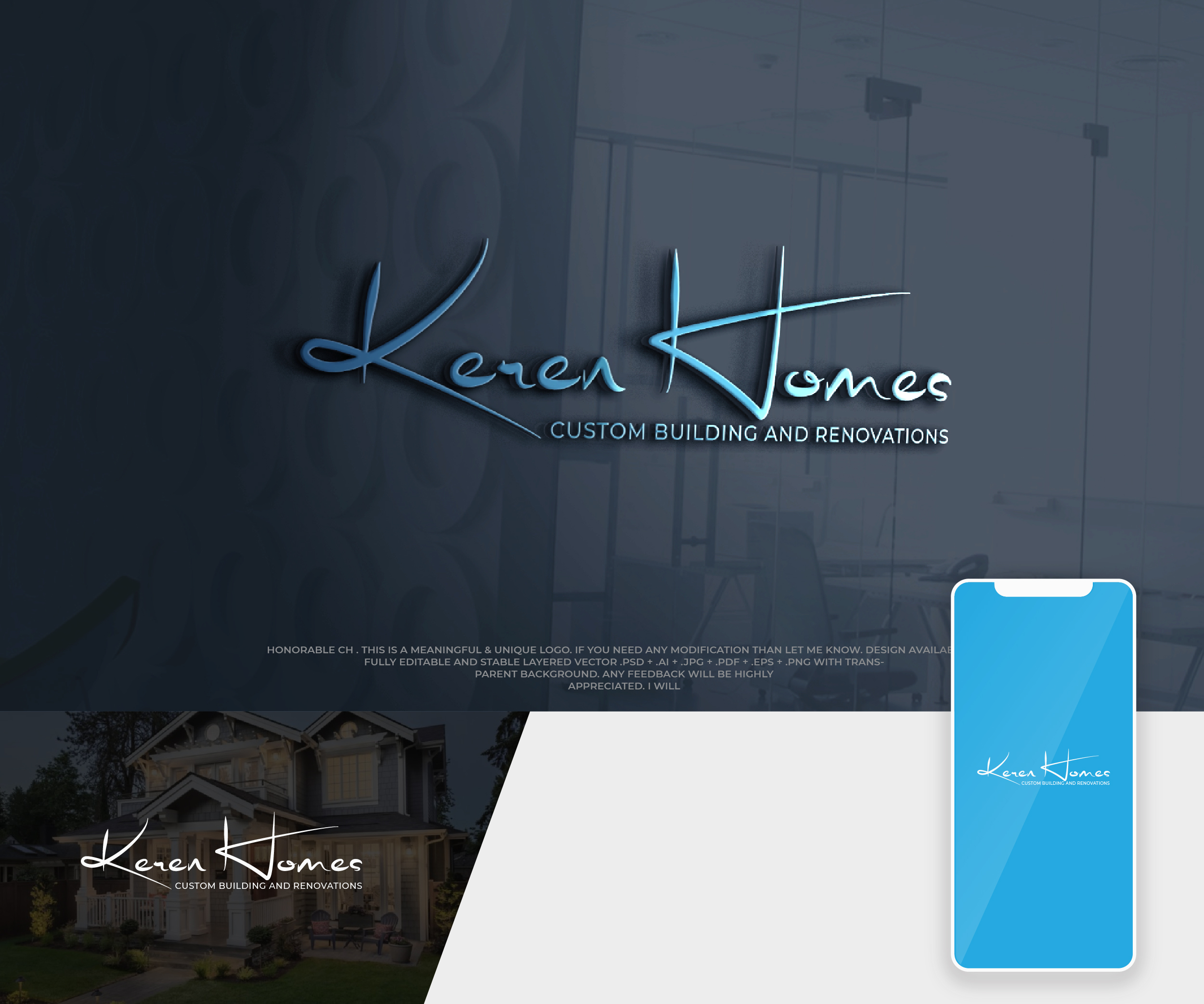 Logo Design by designprotox for Keren Homes, LLC | Design #26714561