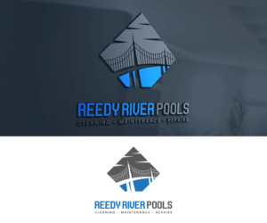 Reedy River Pools (with a second line that I can change, e.g. "Cleaning - Maintenance - Repairs" | Logo Design by MaToTiPiLa