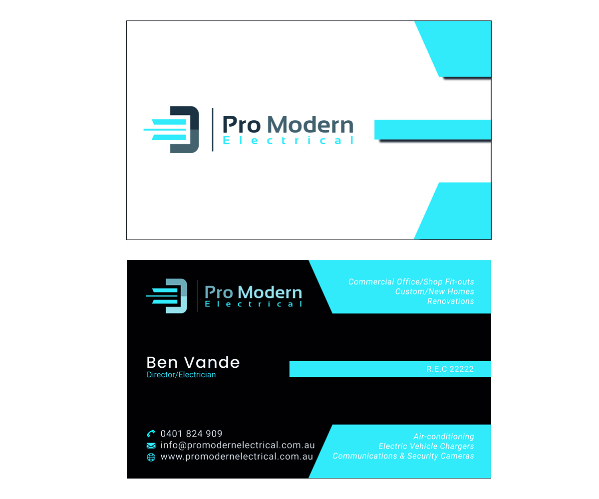 Business Card Design by Digi Vison for Pro Modern Electrical  | Design #26731765
