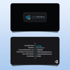 Visitenkarten-Design von Vishwa Basnayake für Pro Modern Electrical  | Design: #26733859