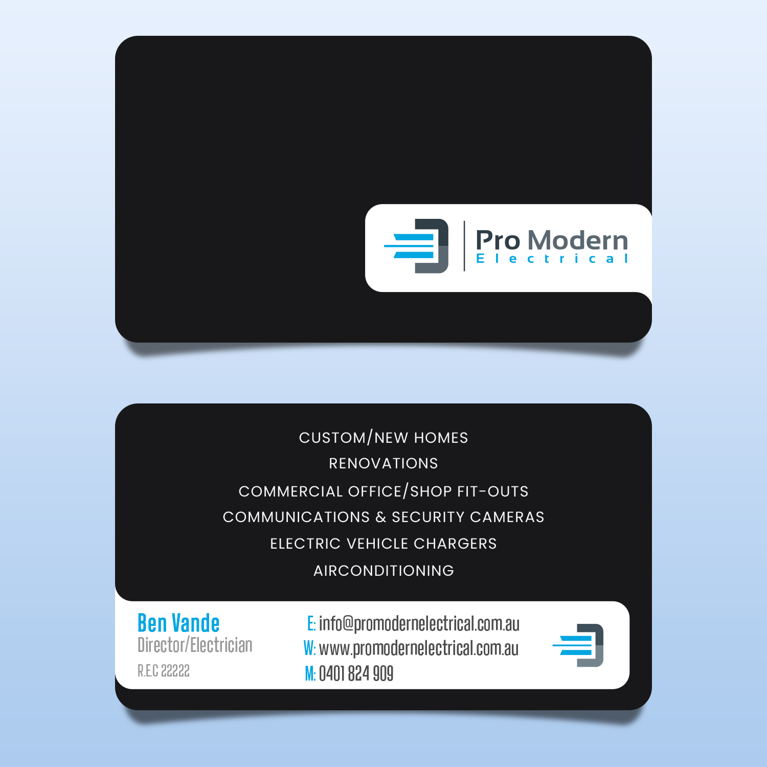 Visitenkarten-Design von Vishwa Basnayake für Pro Modern Electrical  | Design #26733861
