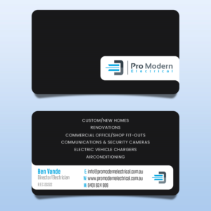 Visitenkarten-Design von Vishwa Basnayake für Pro Modern Electrical  | Design: #26733861
