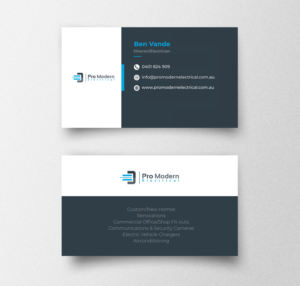 Visitenkarten-Design von nathanaelpeter für Pro Modern Electrical  | Design: #26734627