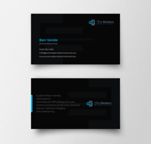 Visitenkarten-Design von nathanaelpeter für Pro Modern Electrical  | Design: #26734701