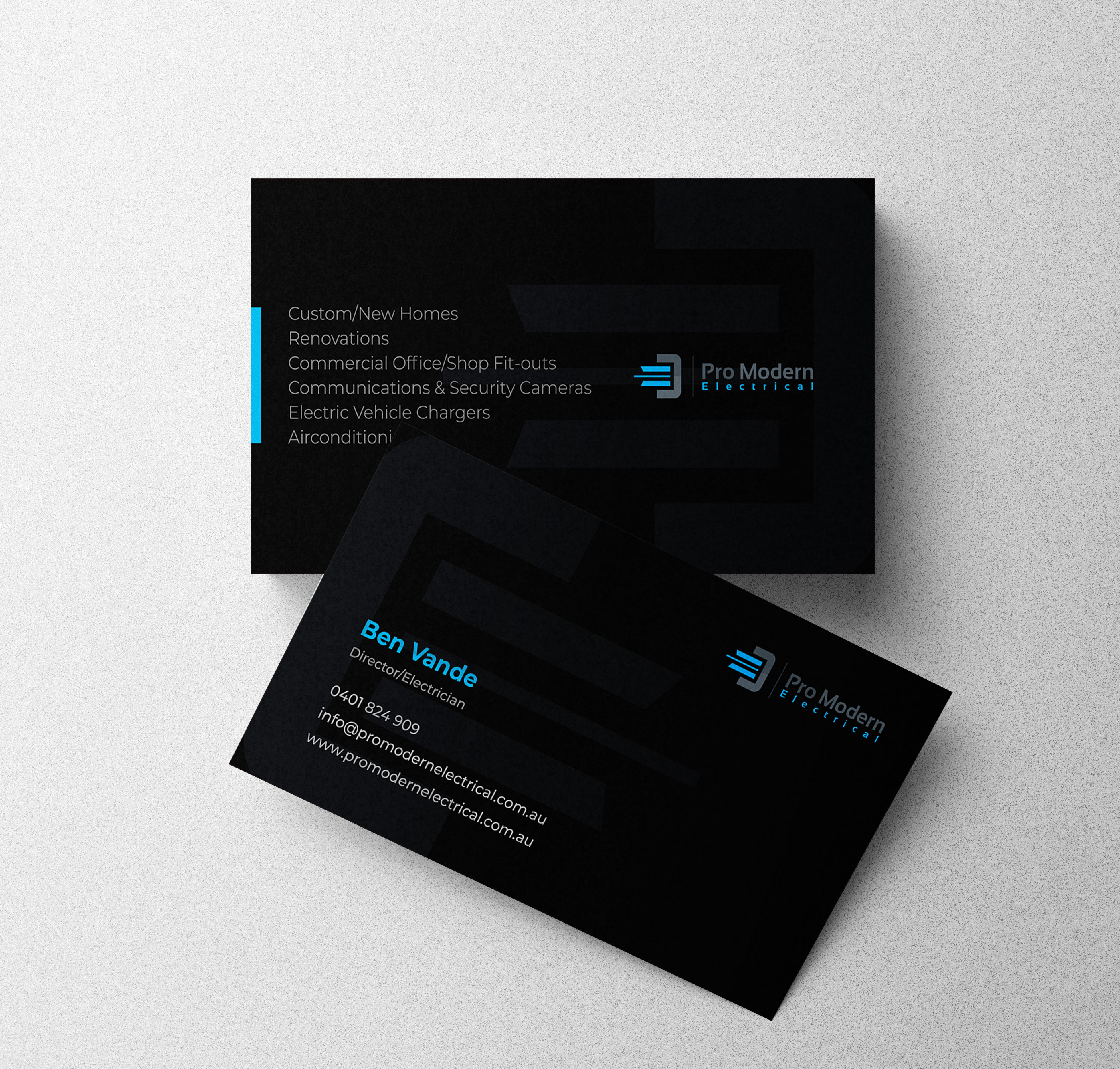 Visitenkarten-Design von nathanaelpeter für Pro Modern Electrical  | Design #26734702