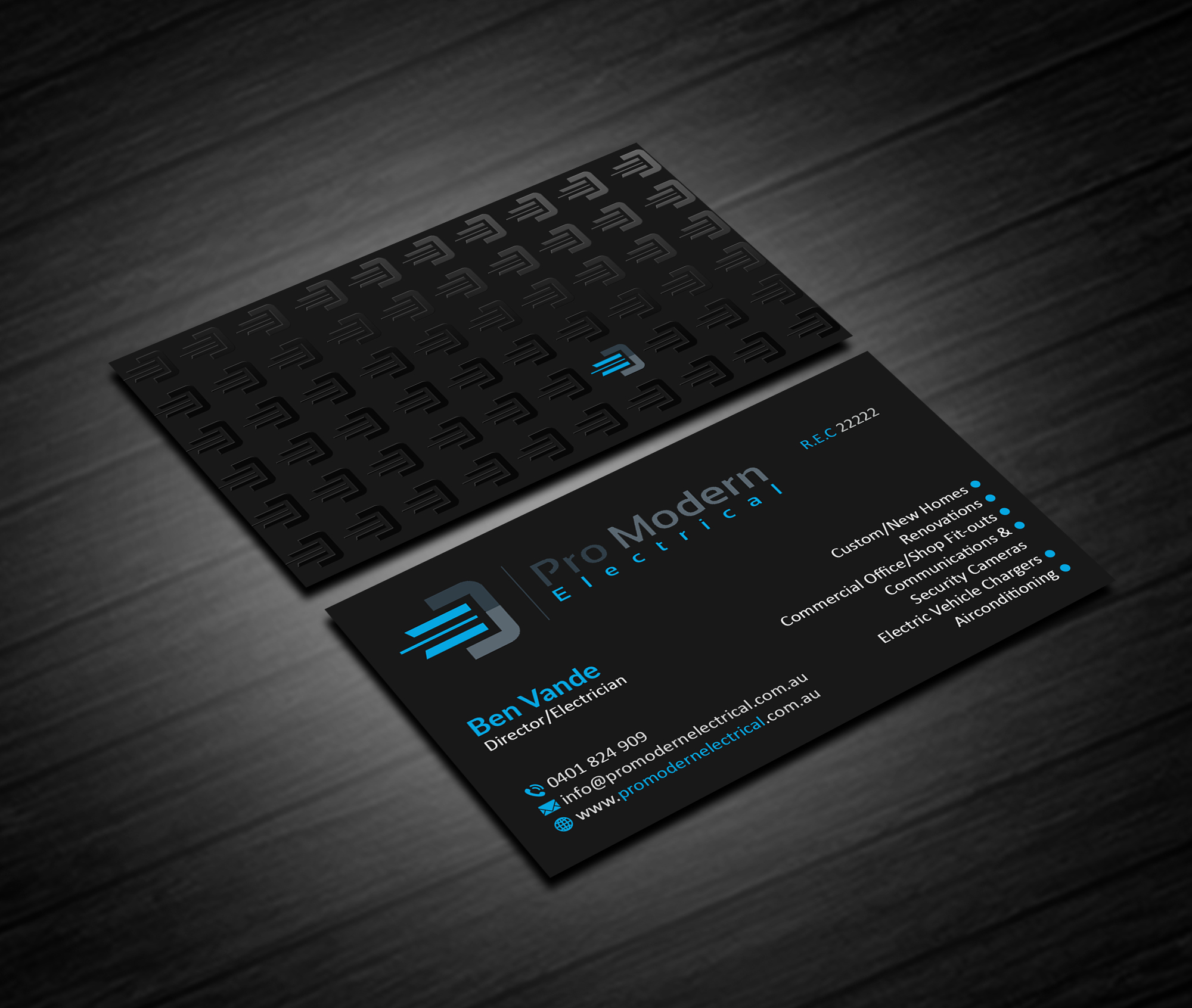 Business Card Design by Creations Box 2015 for Pro Modern Electrical  | Design #26730461