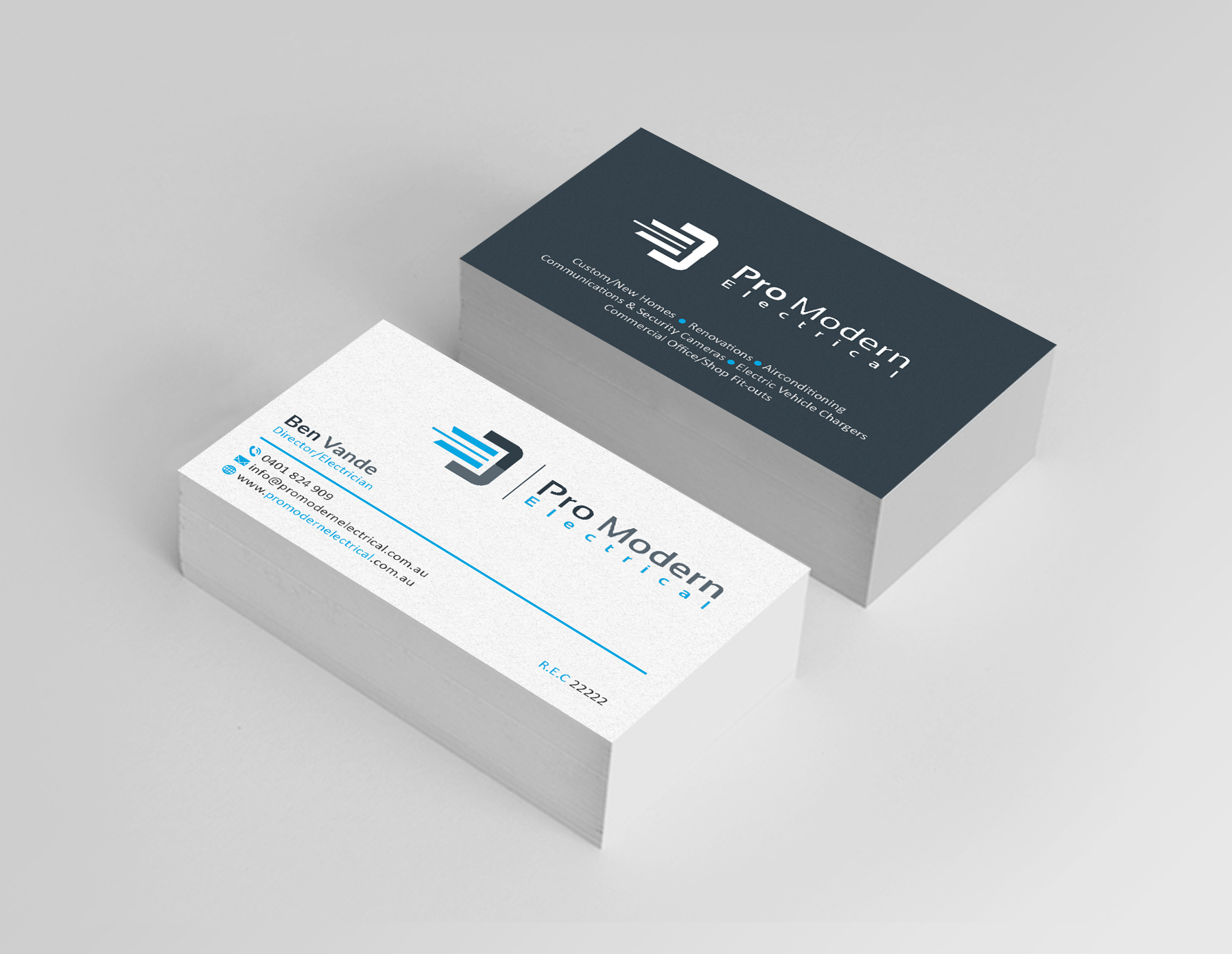 Business Card Design by Creations Box 2015 for Pro Modern Electrical  | Design #26732218