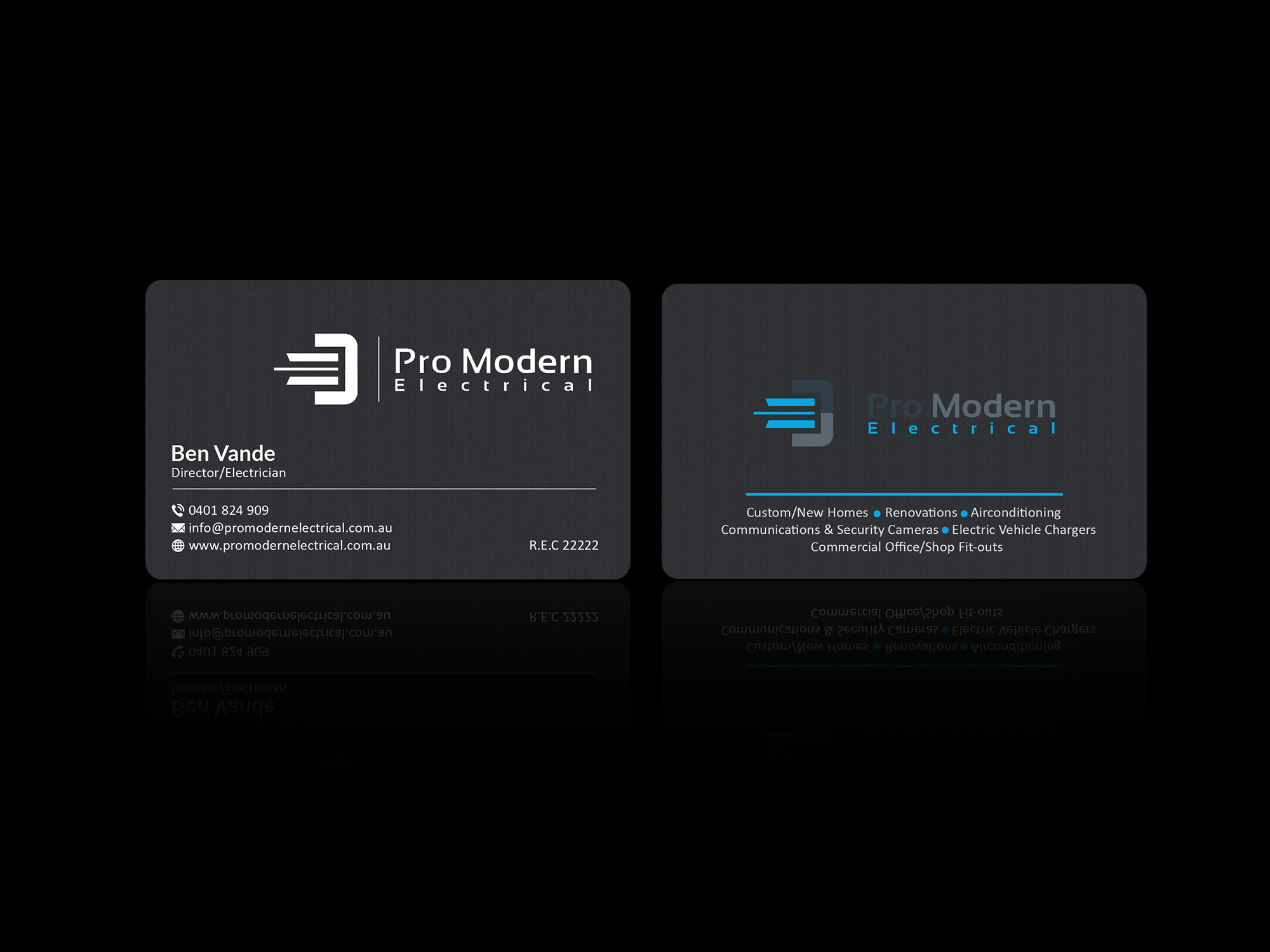 Visitenkarten-Design von Creations Box 2015 für Pro Modern Electrical  | Design #26732219