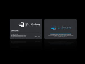 Business Card Design by Creations Box 2015 for Pro Modern Electrical  | Design: #26732219
